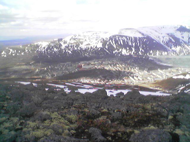 Вид на Кировск с горы Айкуайвенчорр